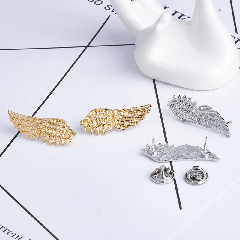 Retro Wings Brooch Gold Silver Shirt Accessories - image 4