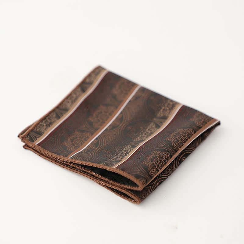Men's Striped Small Square Printed Business Pocket Square - Style #11 - image 14