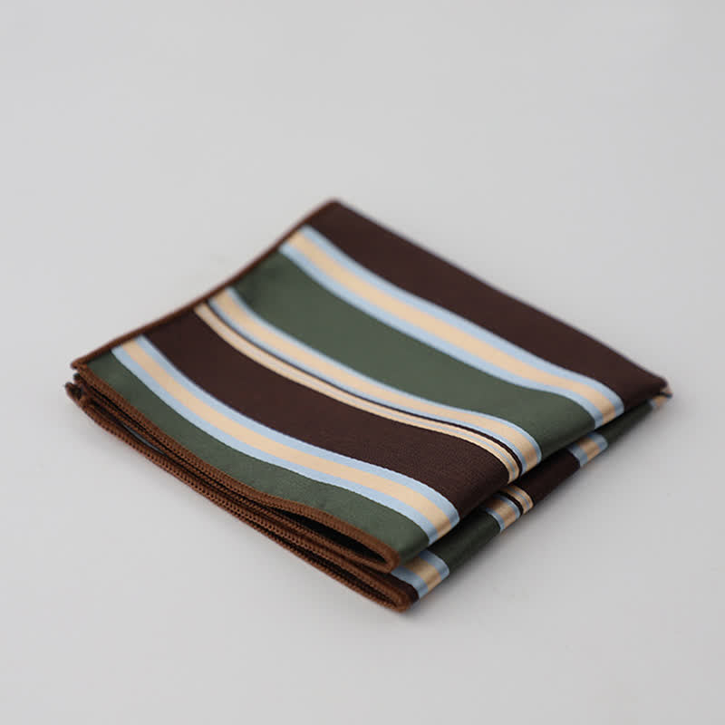 Men's Striped Small Square Printed Business Pocket Square - Style #3 - image 6