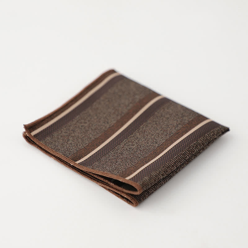 Men's Striped Small Square Printed Business Pocket Square - Style #6 - image 9