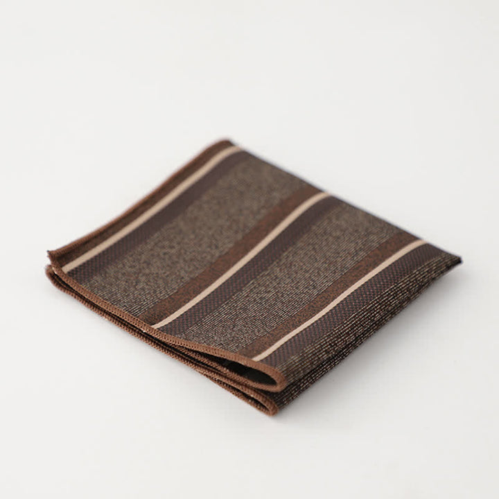 Men's Striped Small Square Printed Business Pocket Square - Style #6 - image 9