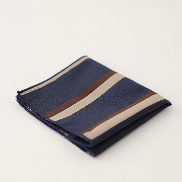 Men's Striped Small Square Printed Business Pocket Square - Style #4 - image 7
