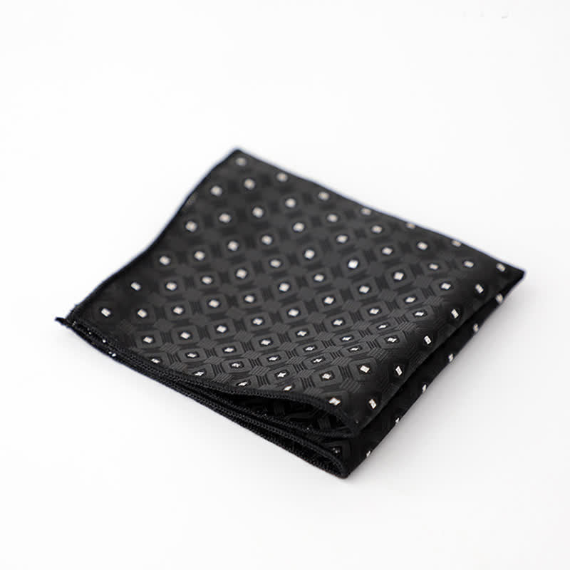 Men's Striped Small Square Printed Business Pocket Square - Style #14 - image 17