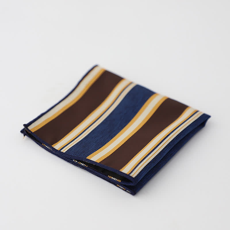 Men's Striped Small Square Printed Business Pocket Square - Style #2 - image 4