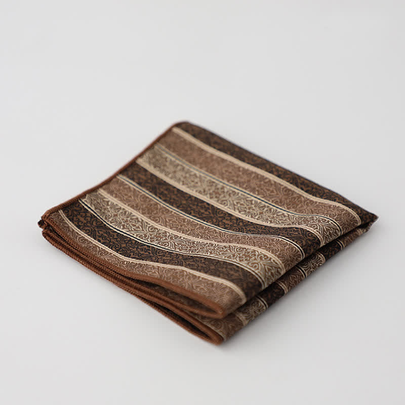 Men's Striped Small Square Printed Business Pocket Square - Style #12 - image 15