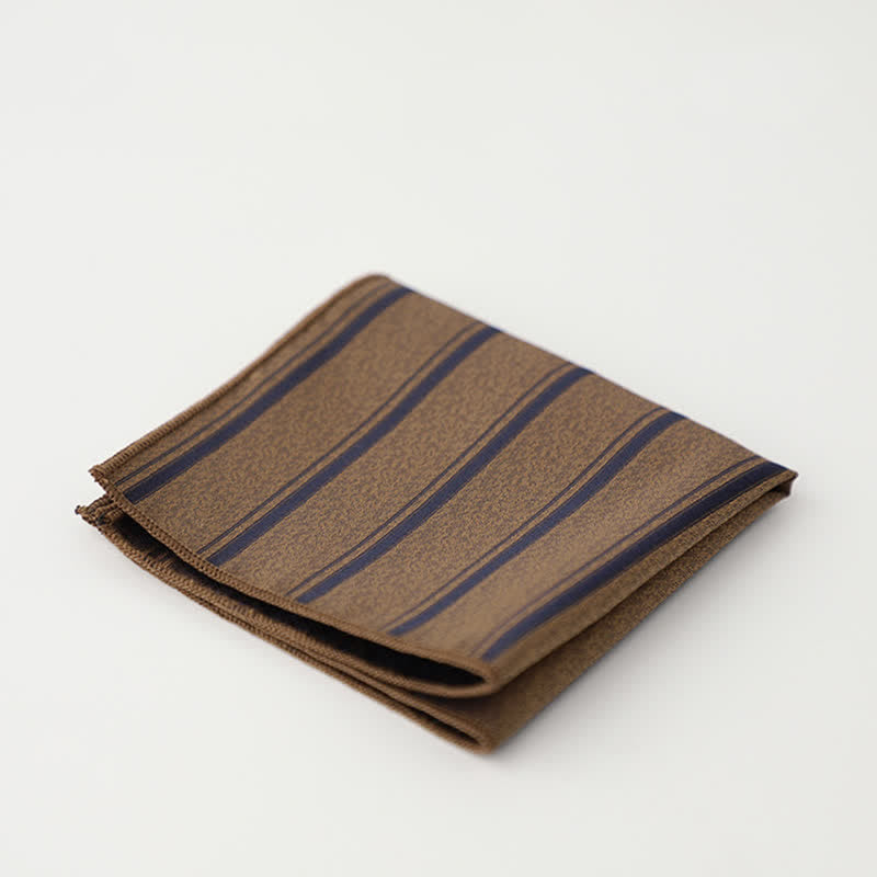 Men's Striped Small Square Printed Business Pocket Square - Style #7 - image 10