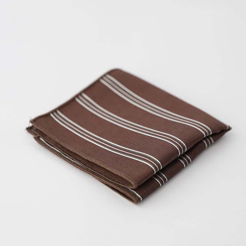 Men's Striped Small Square Printed Business Pocket Square - Style #13 - image 16