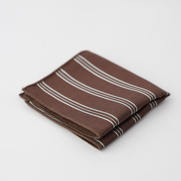 Men's Striped Small Square Printed Business Pocket Square - Style #13 - image 16