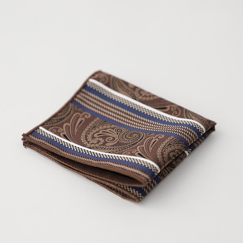 Men's Striped Small Square Printed Business Pocket Square - Style #8 - image 11