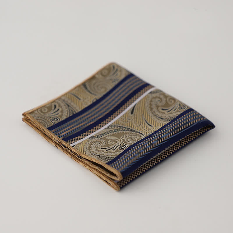 Men's Striped Small Square Printed Business Pocket Square - Style #9 - image 12