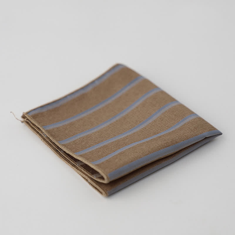 Men's Striped Small Square Printed Business Pocket Square - Style #1 - image 2