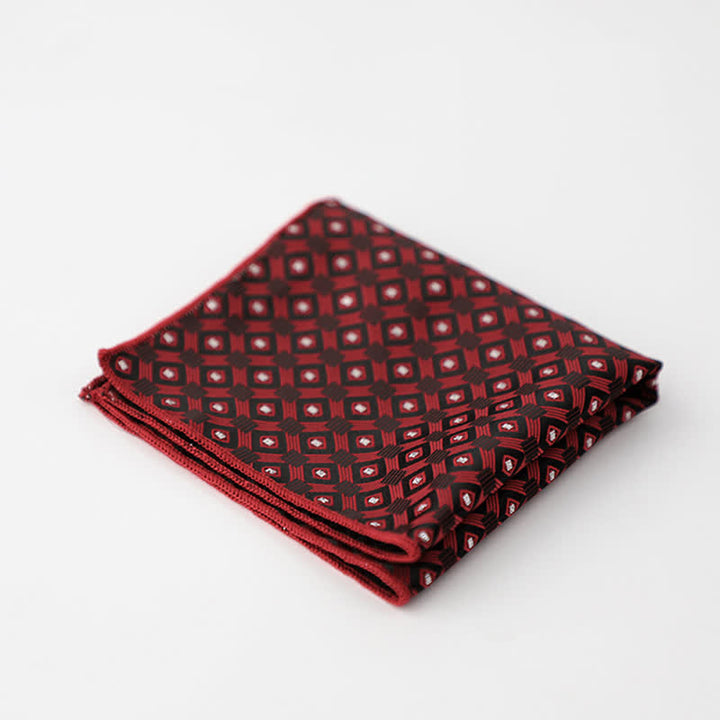Men's Striped Small Square Printed Business Pocket Square - Style #15 - image 18