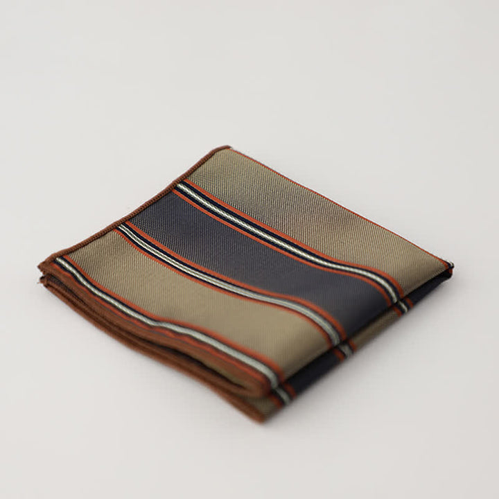 Men's Striped Small Square Printed Business Pocket Square - Style #10 - image 13