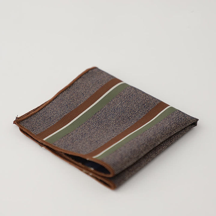 Men's Striped Small Square Printed Business Pocket Square - Style #5 - image 8