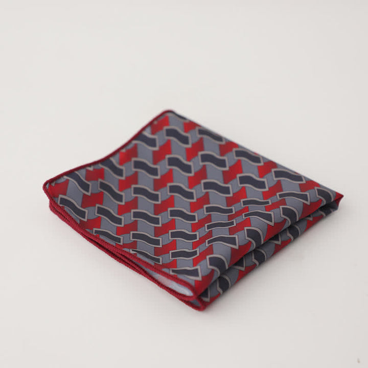 Men's Fnacy Abstract Geometrical Pattern Pocket Square - Style #8 - image 11