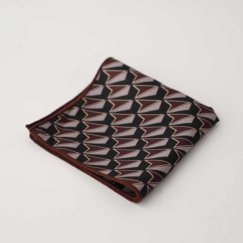 Men's Fnacy Abstract Geometrical Pattern Pocket Square - Style #3 - image 6