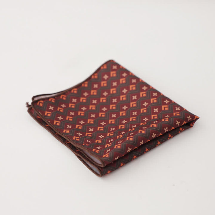 Men's Fnacy Abstract Geometrical Pattern Pocket Square - Style #28 - image 31