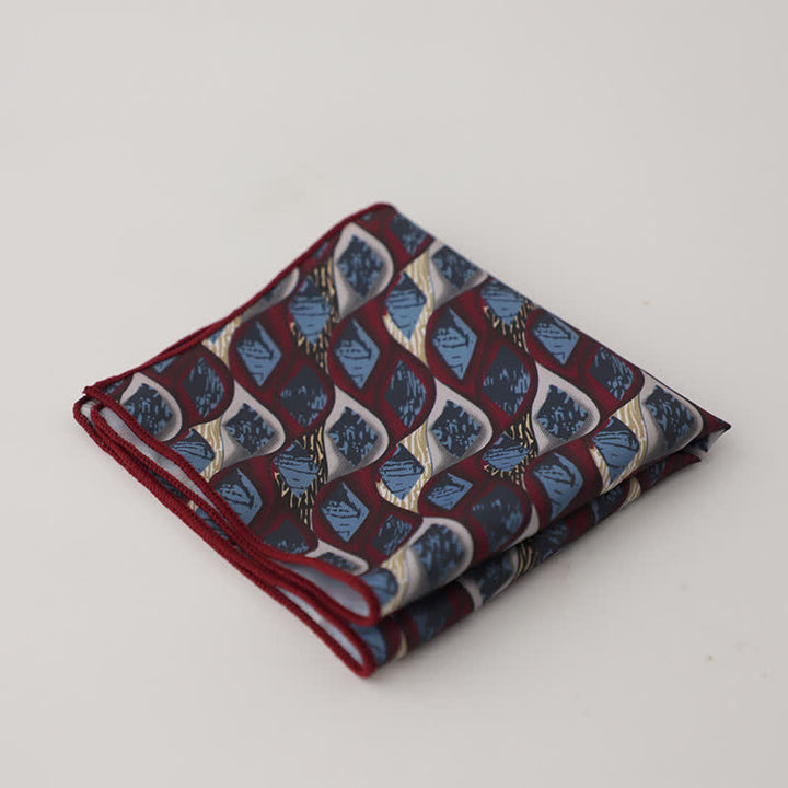 Men's Fnacy Abstract Geometrical Pattern Pocket Square - Style #2 - image 5