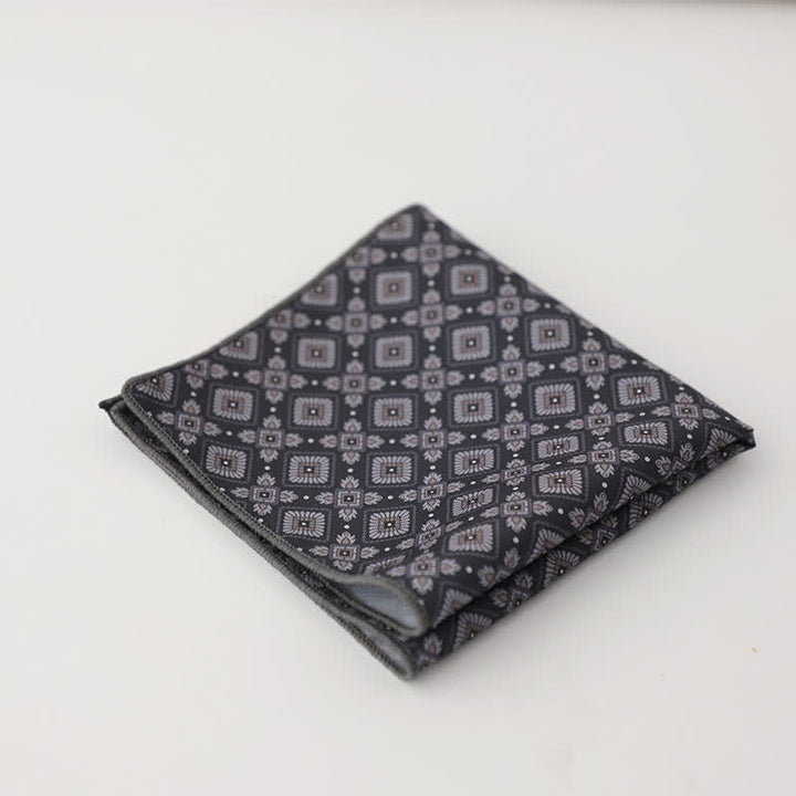 Men's Fnacy Abstract Geometrical Pattern Pocket Square - Style #20 - image 23