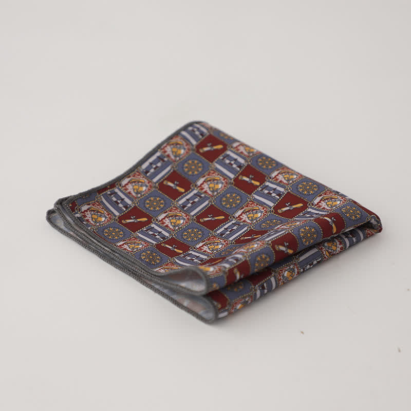 Men's Fnacy Abstract Geometrical Pattern Pocket Square - Style #4 - image 7