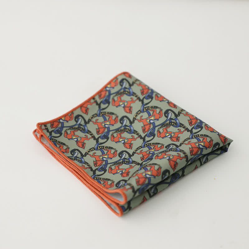 Men's Fnacy Abstract Geometrical Pattern Pocket Square - Style #18 - image 21