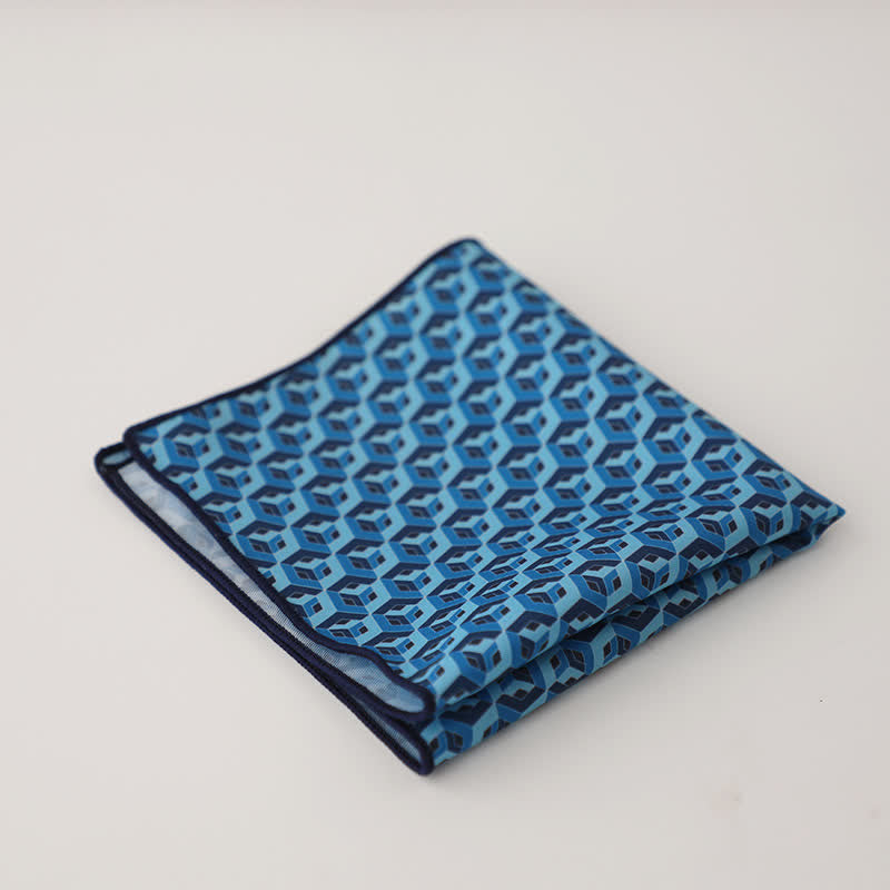 Men's Fnacy Abstract Geometrical Pattern Pocket Square - Style #24 - image 27