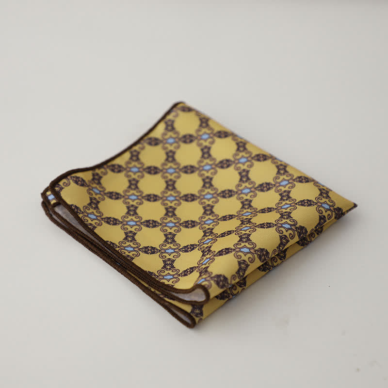 Men's Fnacy Abstract Geometrical Pattern Pocket Square - Style #16 - image 19