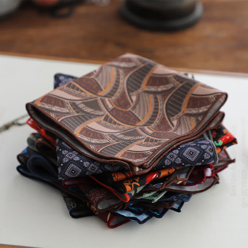 Men's Fnacy Abstract Geometrical Pattern Pocket Square - image 0