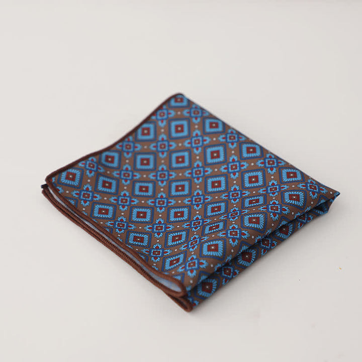 Men's Fnacy Abstract Geometrical Pattern Pocket Square - Style #29 - image 32