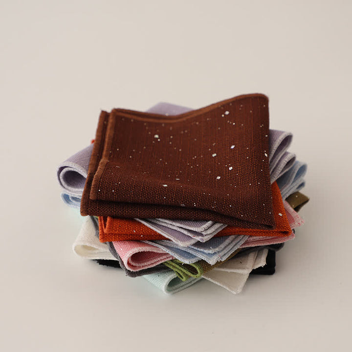 Men's Sequin Solid Color Simple Gentlemen Pocket Square - image 1