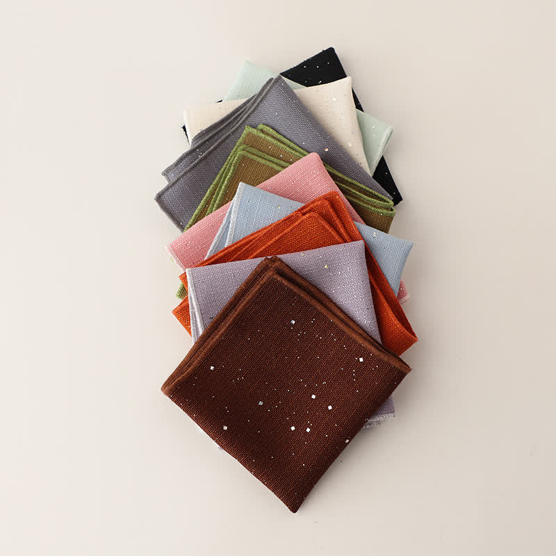 Men's Sequin Solid Color Simple Gentlemen Pocket Square - image 3