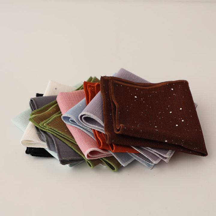 Men's Sequin Solid Color Simple Gentlemen Pocket Square - image 4
