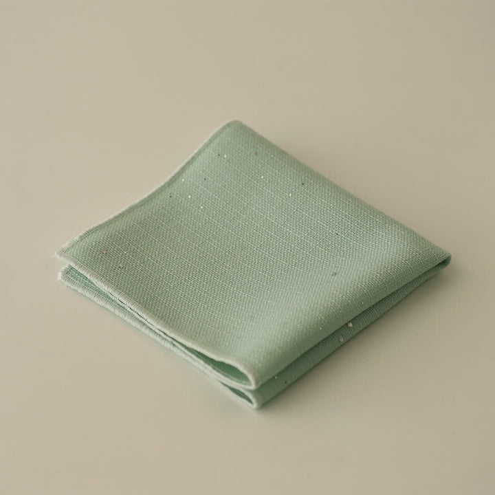 Men's Sequin Solid Color Simple Gentlemen Pocket Square - Pale Green - image 10