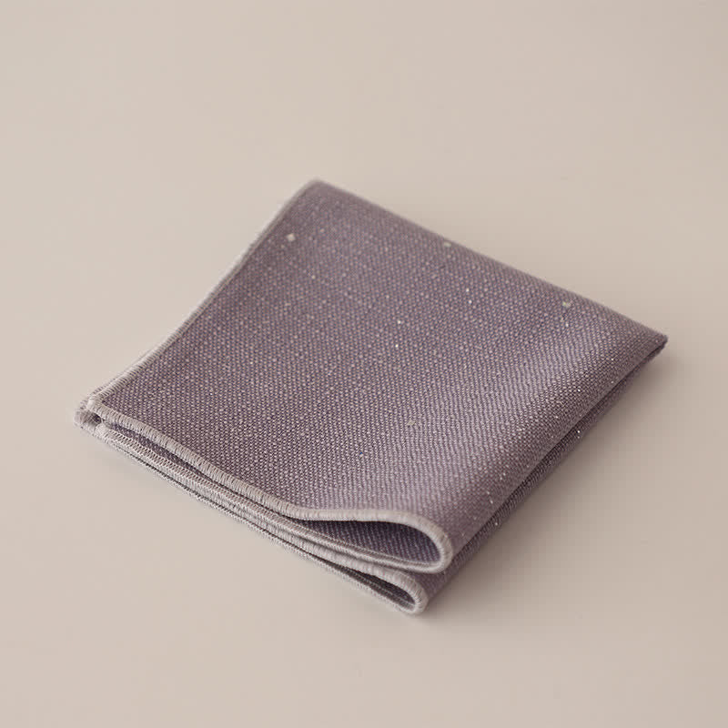 Men's Sequin Solid Color Simple Gentlemen Pocket Square - Violet - image 6