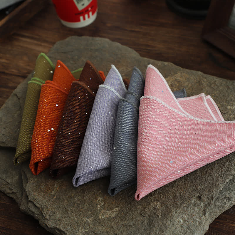 Men's Sequin Solid Color Simple Gentlemen Pocket Square - image 0