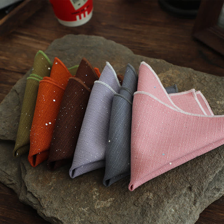 Men's Sequin Solid Color Simple Gentlemen Pocket Square - image 0