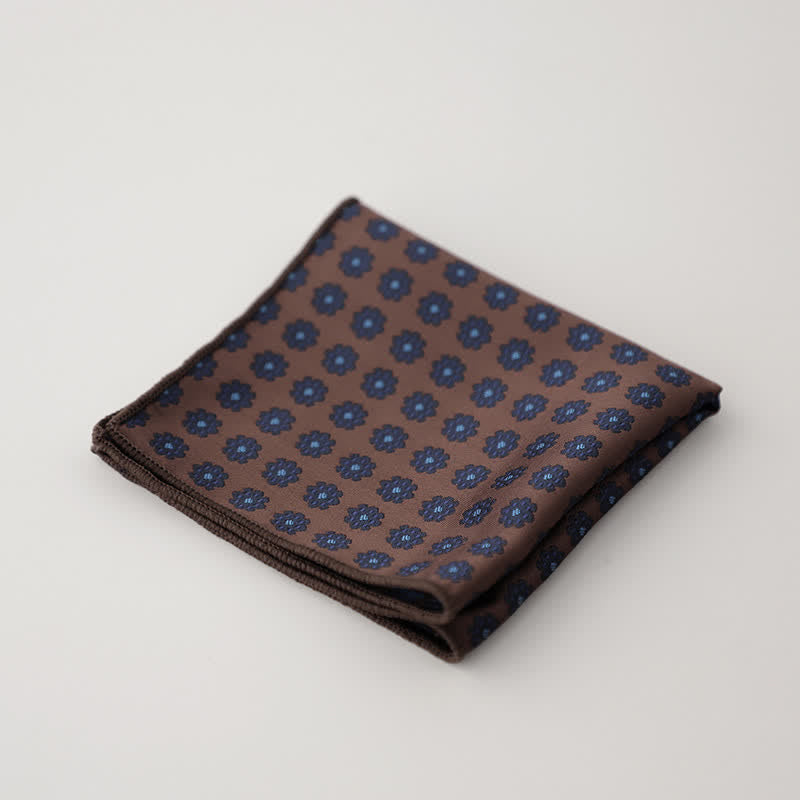 Men's Luxury Floral Motifs Jacquard Pocket Square - Style #10 - image 13