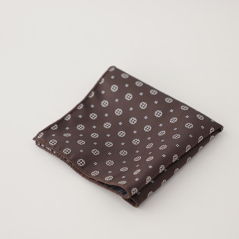 Men's Luxury Floral Motifs Jacquard Pocket Square - Style #4 - image 7
