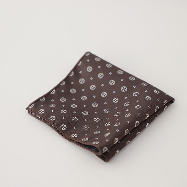 Men's Luxury Floral Motifs Jacquard Pocket Square - Style #4 - image 7