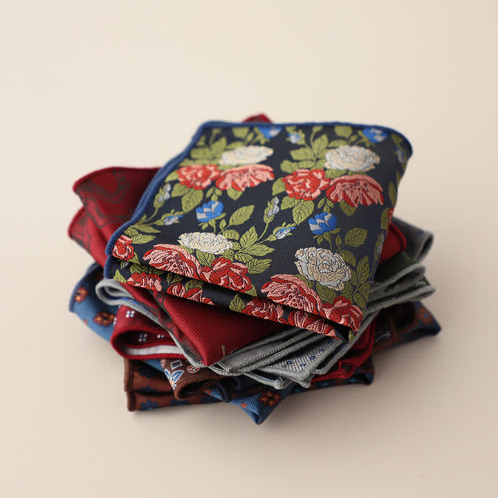 Men's Luxury Floral Motifs Jacquard Pocket Square - image 3