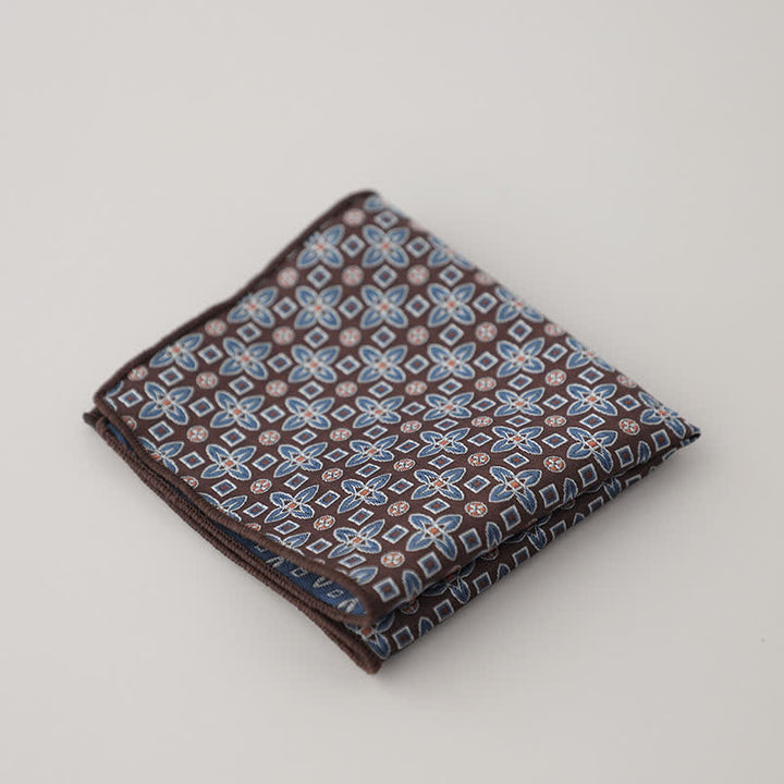 Men's Luxury Floral Motifs Jacquard Pocket Square - Style #5 - image 8