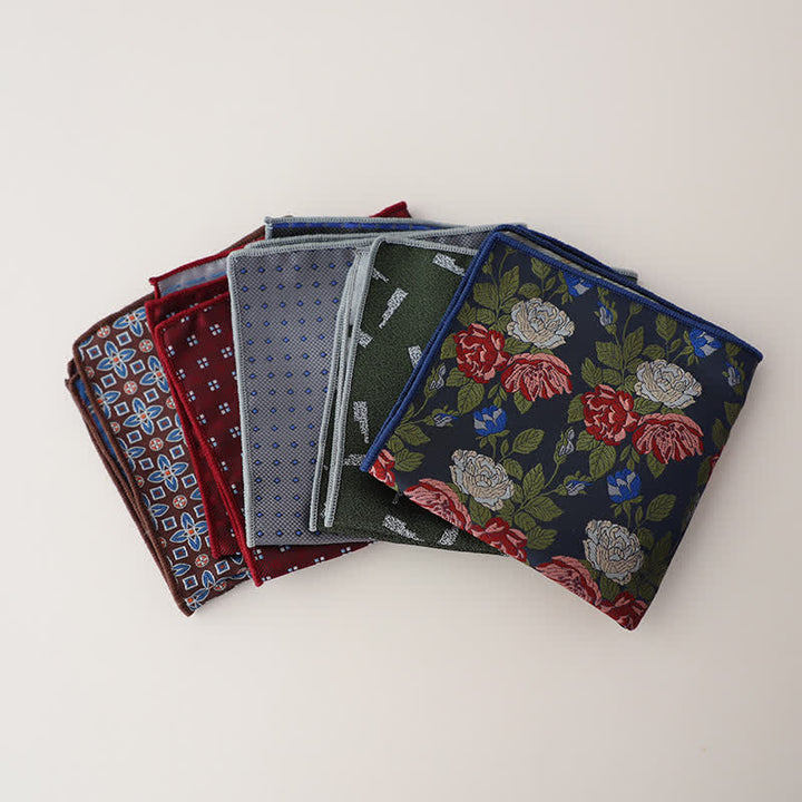 Men's Luxury Floral Motifs Jacquard Pocket Square - image 4