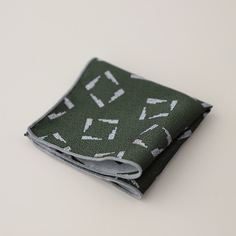 Men's Luxury Floral Motifs Jacquard Pocket Square - Style #2 - image 5
