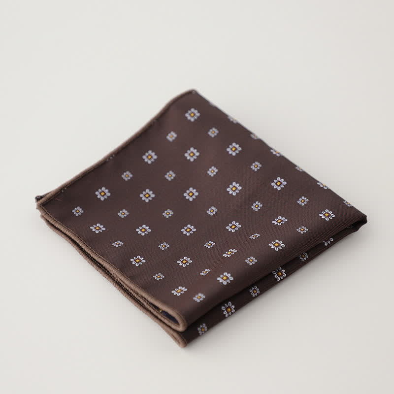 Men's Luxury Floral Motifs Jacquard Pocket Square - Style #3 - image 6