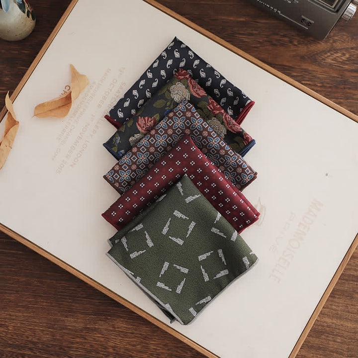 Men's Luxury Floral Motifs Jacquard Pocket Square - image 0