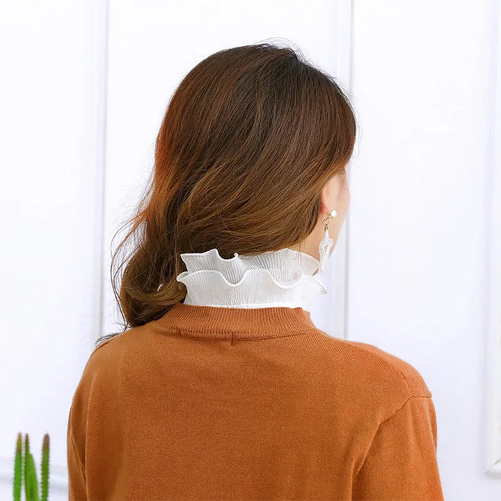 Detachable Lapel Shirt Ruffled Stand Fake Collar With Sleeve - image 5