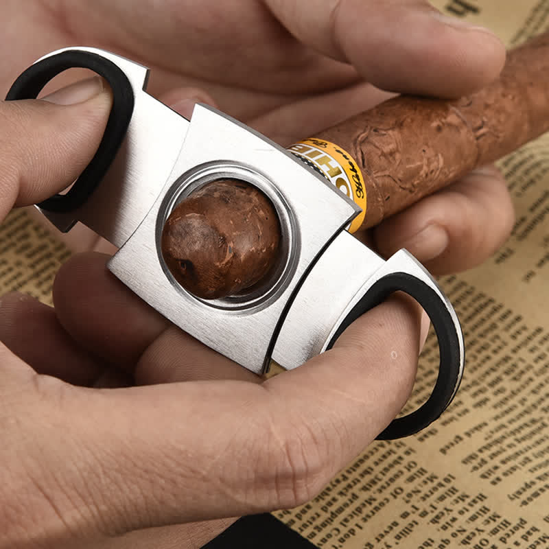 Silver Simple Cigar Guillotine Tool Cigar Cutter - image 1