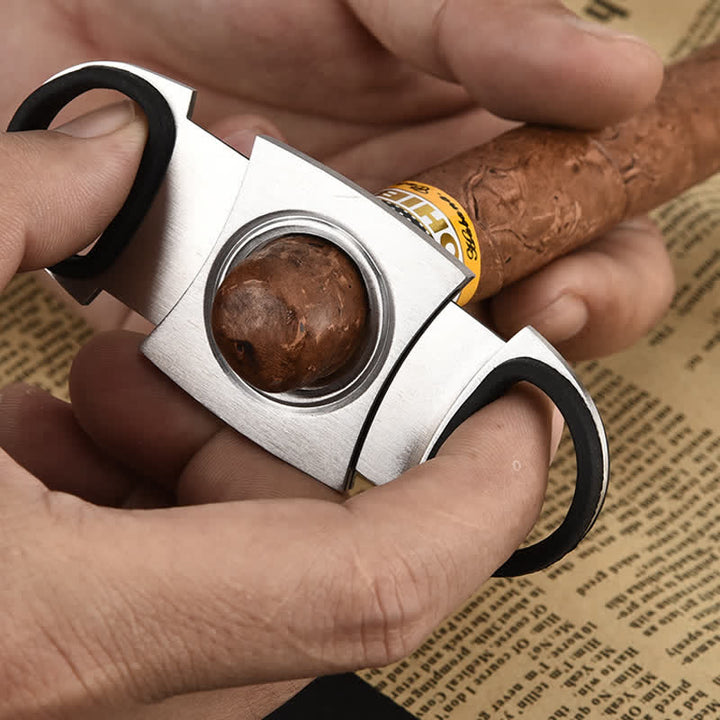 Silver Simple Cigar Guillotine Tool Cigar Cutter - image 1