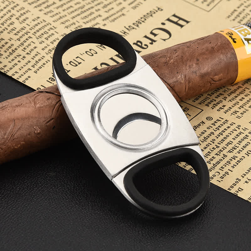 Silver Simple Cigar Guillotine Tool Cigar Cutter - Silver - image 0