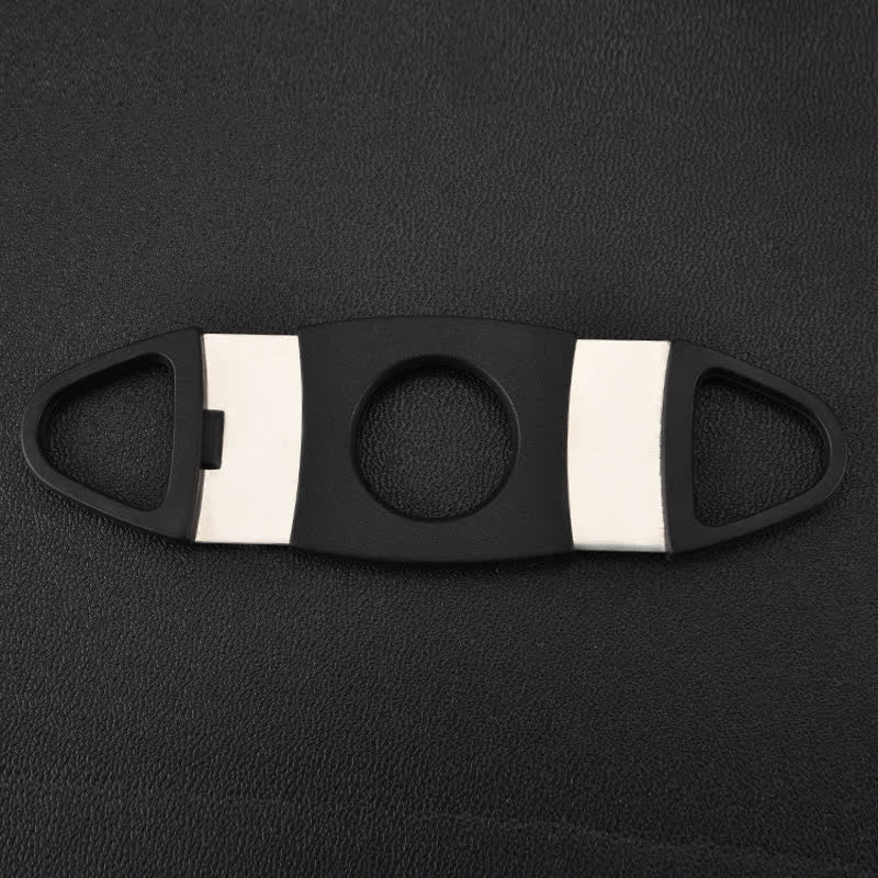 Black Double Blades Scissors Pocket Cigar Cutter - image 3